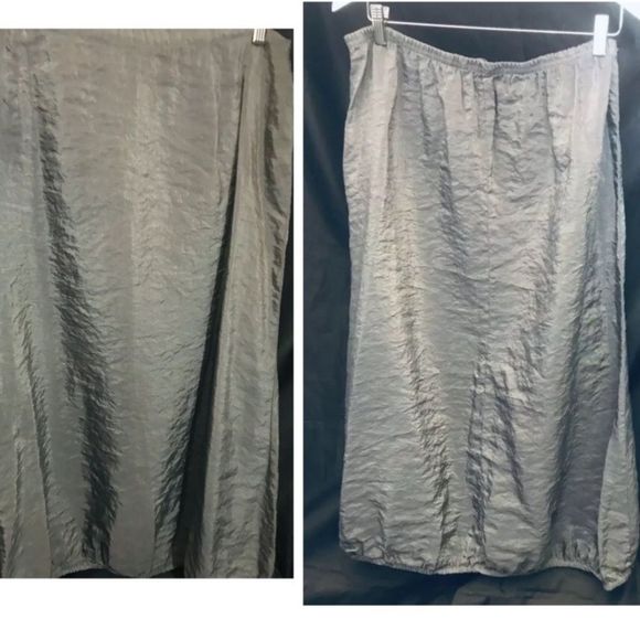 Bubble Skirt Cut Loose Iridescent Blue Metallic - Picture 1 of 7